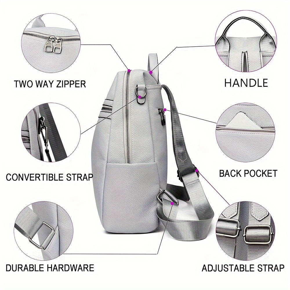 Versatile Convertible Women Backpack Purse